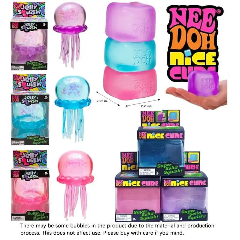 Trending Jellyfish & Cube Fidget Squish Toy